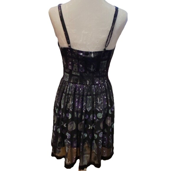 Hot Topic Cosmic Aura Sz MD Stained Glass Mesh Dress Whimsygoth Witch Sleeveless - Picture 3 of 16